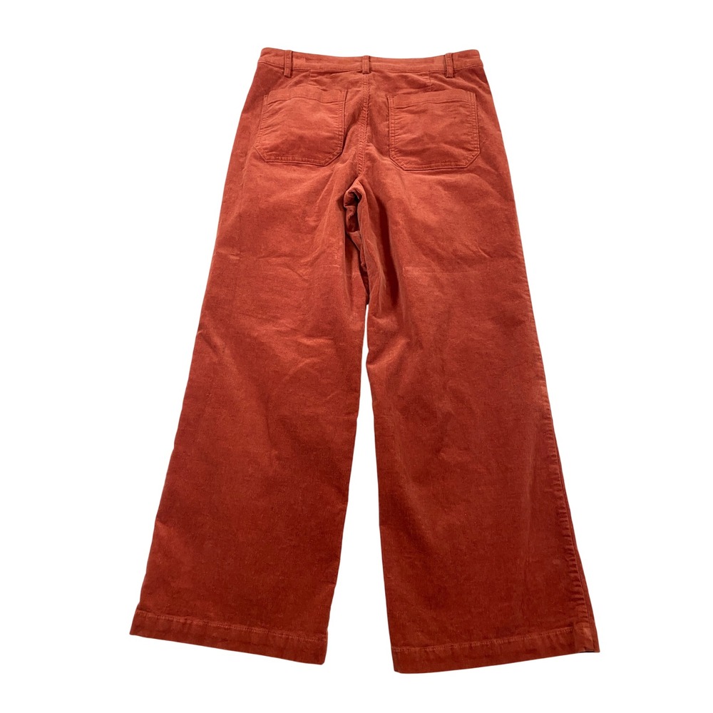 J.Crew Wide Leg Corduroy Pants Burnt Orange Rust High Rise Womens 29 - Picture 3 of 14